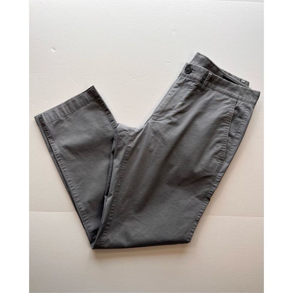 Bonobos Flat Front Chino Khaki Pant Graphites Grey Slim Fit Size 31W x 30L EUC